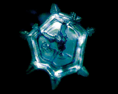 Crystal image of the source water