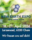 Besuchen Sie uns an der NEW EARTH EXPO in Cham vom 18. bis 21. April 2024